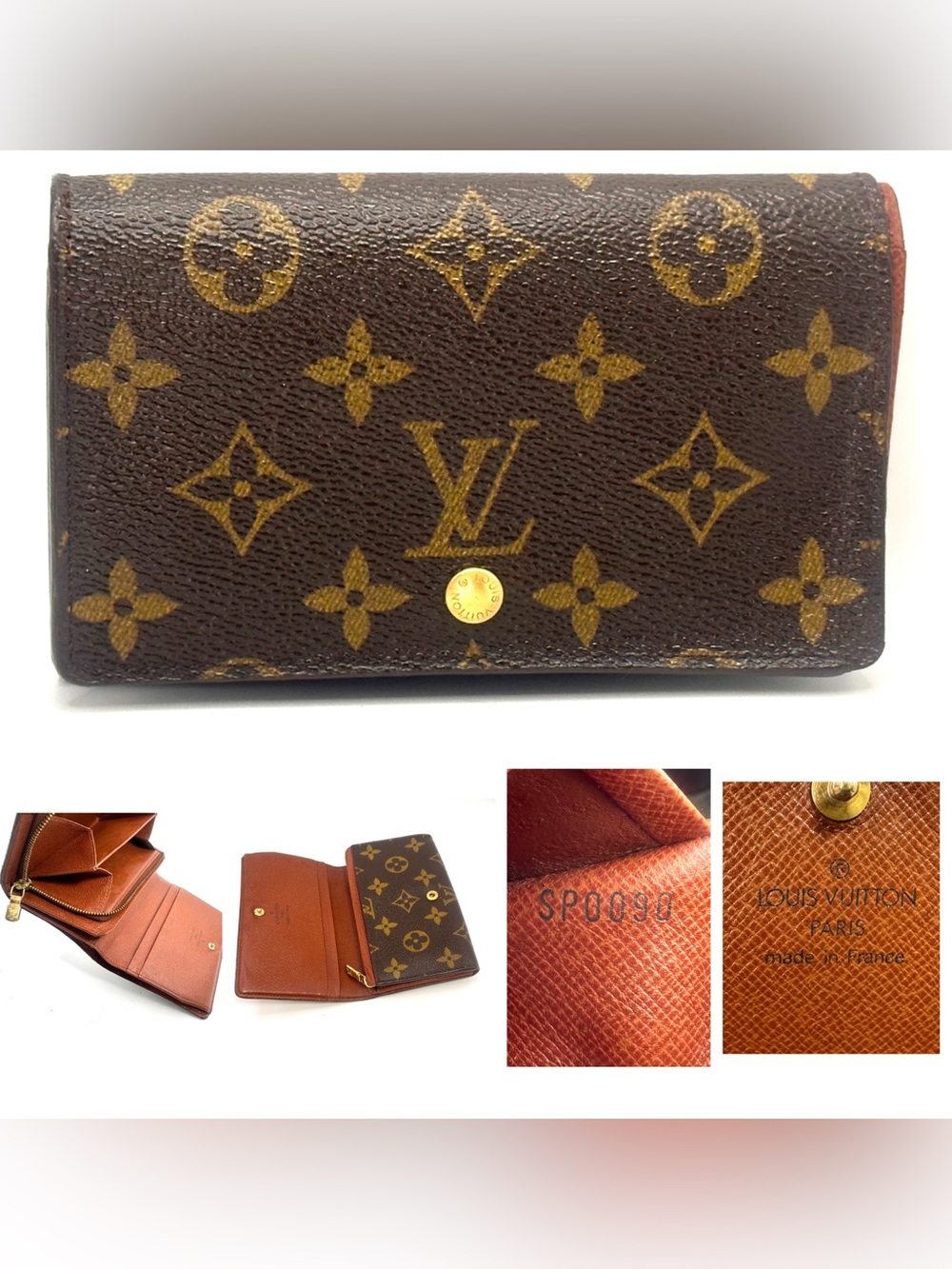 Louis Vuitton Monogram Porte Tresor International Wallet no peelings SP0090